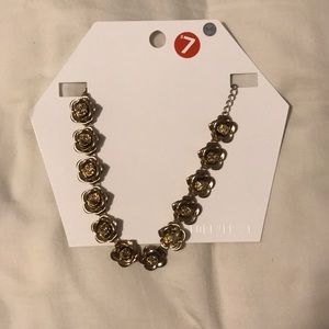 Forever 21 Rose Choker Necklace